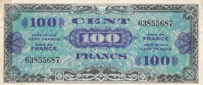 100 Francs 1944 p118a